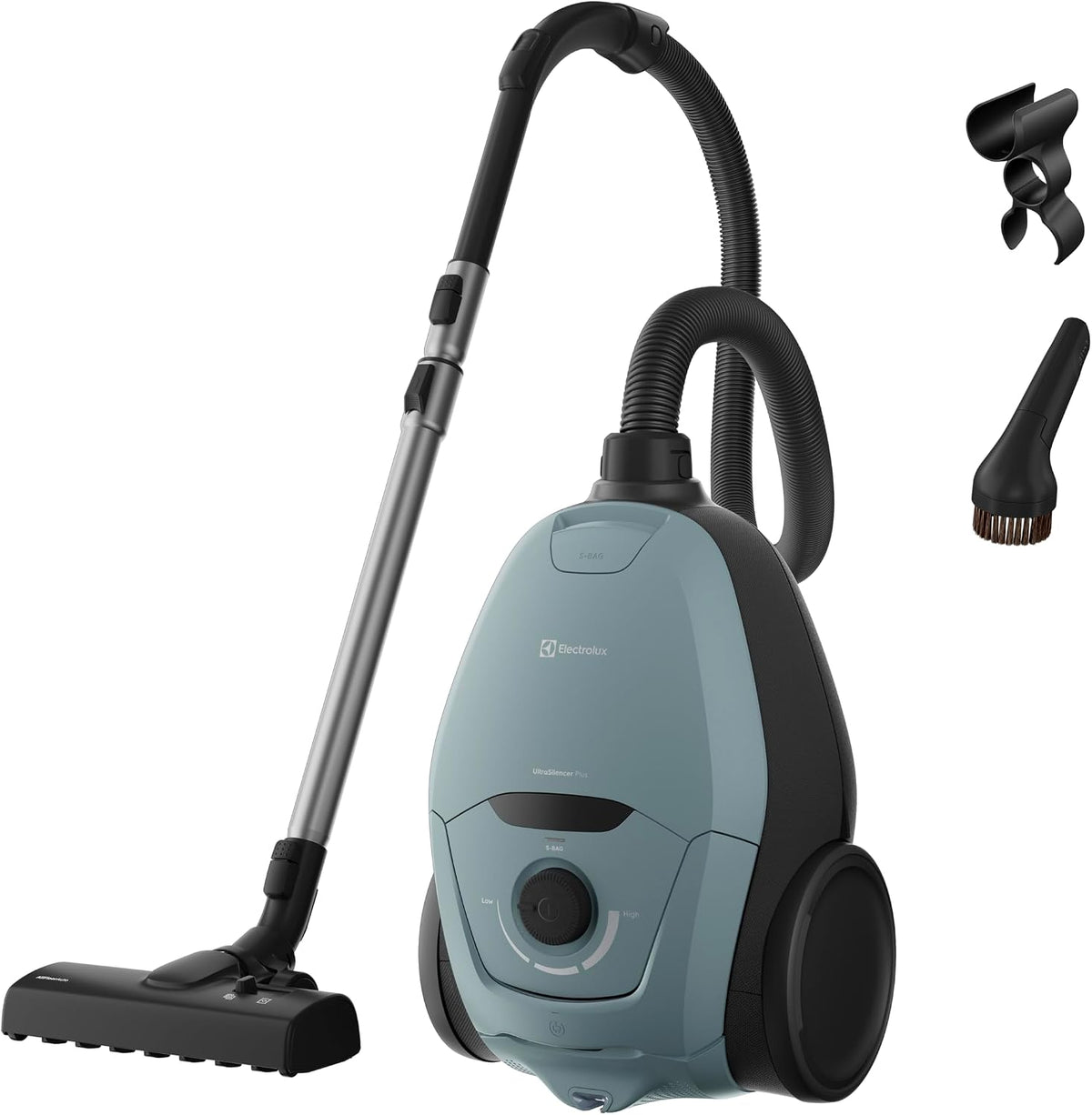 EUSP-2MB4B de Electrolux, aspiradoras de trineo, Ultra Silencer Plus Aspiradora con Bolsillo, silencioso 64 DB, Cepillo AllFloor para Todos los Suelos