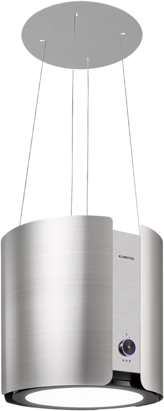 Campana extractora de KLARSTEIN, Skyfall, Extractor de humo tipo isla, campana aislada, control por gestos, 45 x 42 cm (ØxB), ventilación y extracción