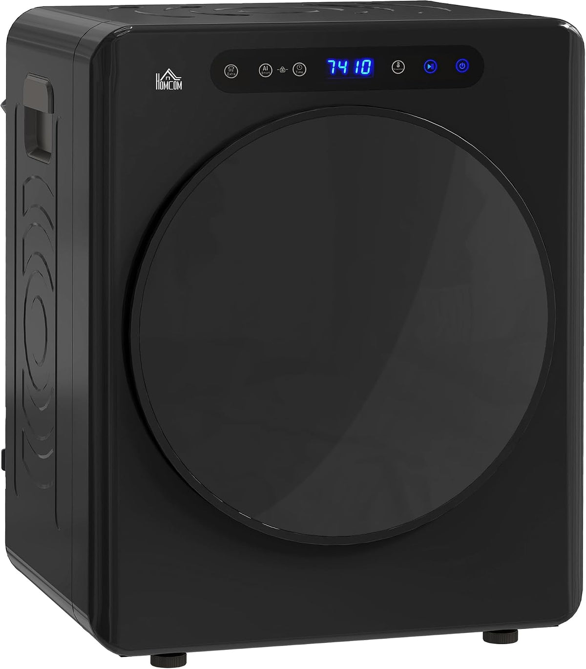 HOMCOM Secadora, de Evacuación 3 KG Secadora de Ropa 1000W Táctil Negro