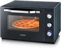 Severin Hornos tostador, Horno de convección Severin XXL con piedra para pizza, 60 L, 2200 W