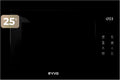 Microondas sencillo EVVO, Microondas Integrable Mi45 Glass Bl - Horno Microondas Grill, 1200W, 25L Capacidad, 8 Funciones, Acero Inoxidable, Display