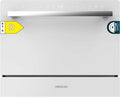 Cecotec Lavavajillas compacto, 6 Cubiertos Bolero Aguazero 2400 White Glass. 1380W, Acabado Cristal Blanco, 5 Programas, Control Panel Táctil