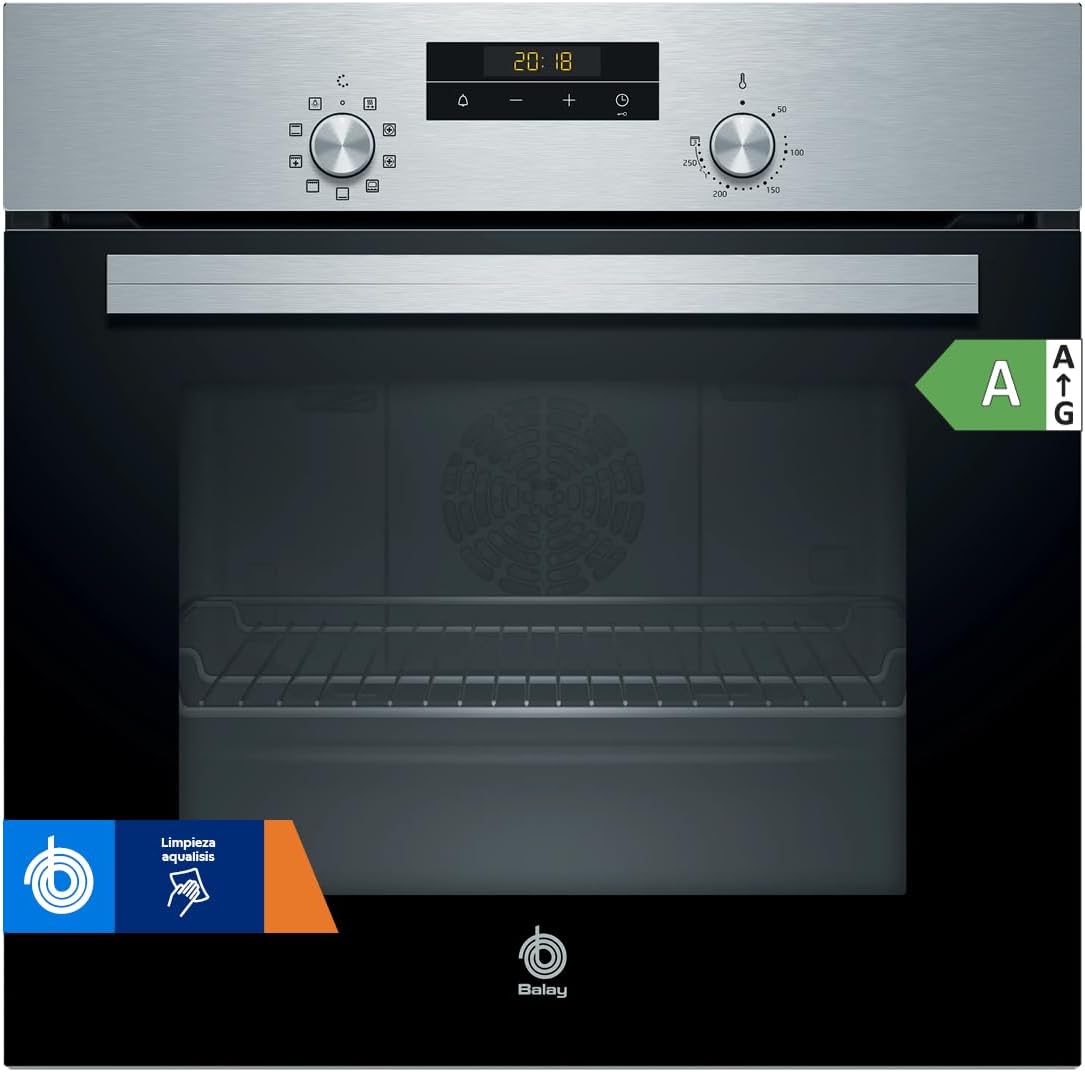 Horno empotrable Balay, Horno Multifunción, Serie Acero, negro/inox, 3HB2031X0