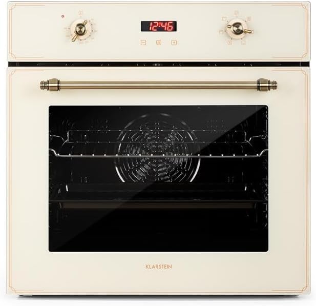 Horno de convección de KLARSTEIN, Elizabeth - Horno eléctrico encastrable, Potencia 2.200 W, Circulación de aire, Función grill, Temporizador, Voluen
