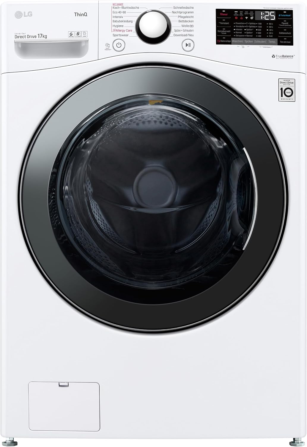 LG Lavadora, F11WM17TS2 máquina de carga avant 17 kg 1060 tr/min E Blanco