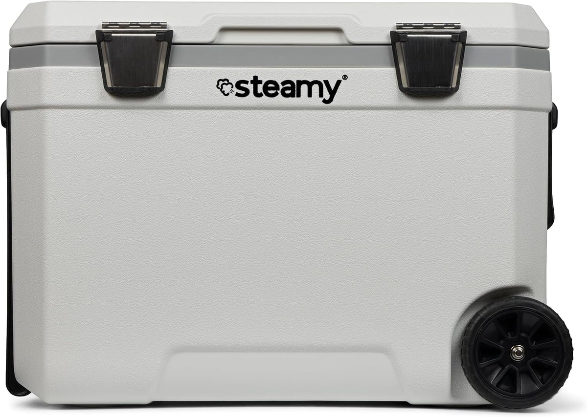 Nevera de Steamy, Marine 45 Nevera Pasiva con Ruedas, 45 litros, Blanco