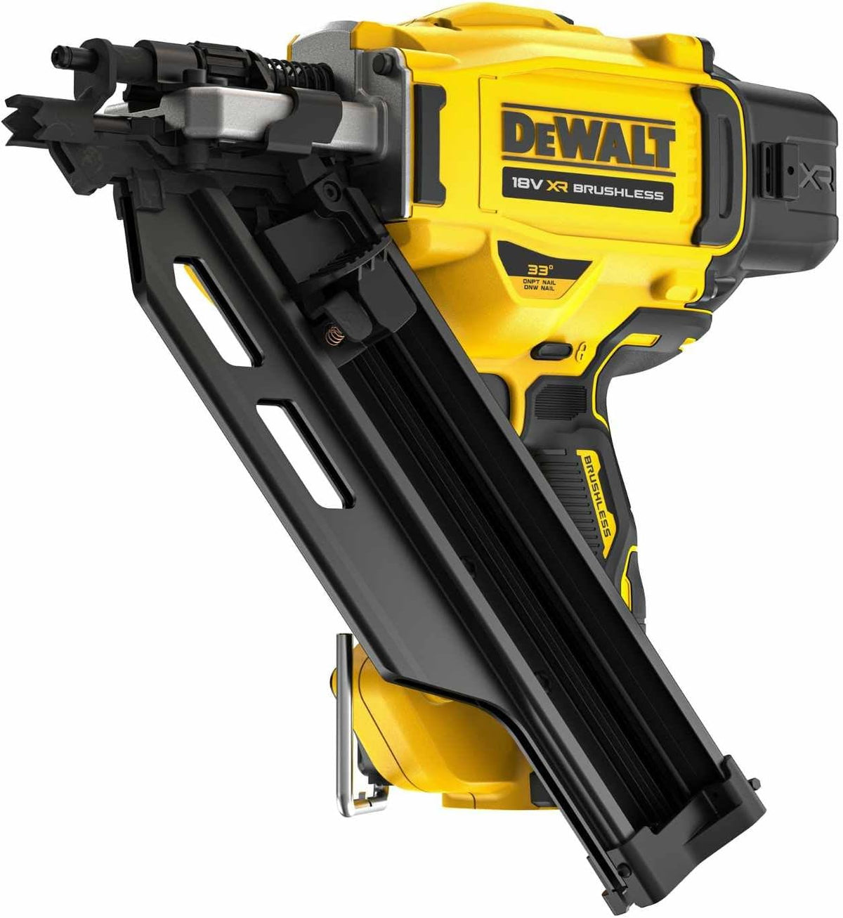 DCN930N-XJ de DEWALT, clavadoras de peine inclinado, Clavadora de Estructuras sin escobillas XR 18V, Sin batería/cargador