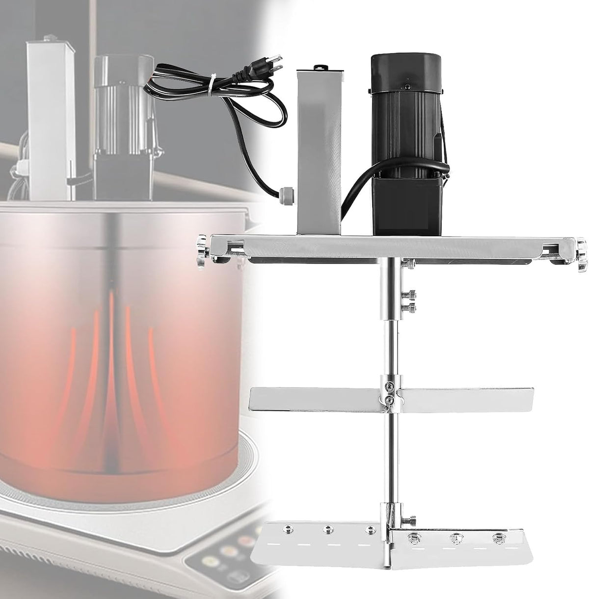 Generic Batidoras amasadora, Batidora eléctrica, mezcladora automática de alimentos - Removedora de acero inoxidable para cocina comercial y doméstica