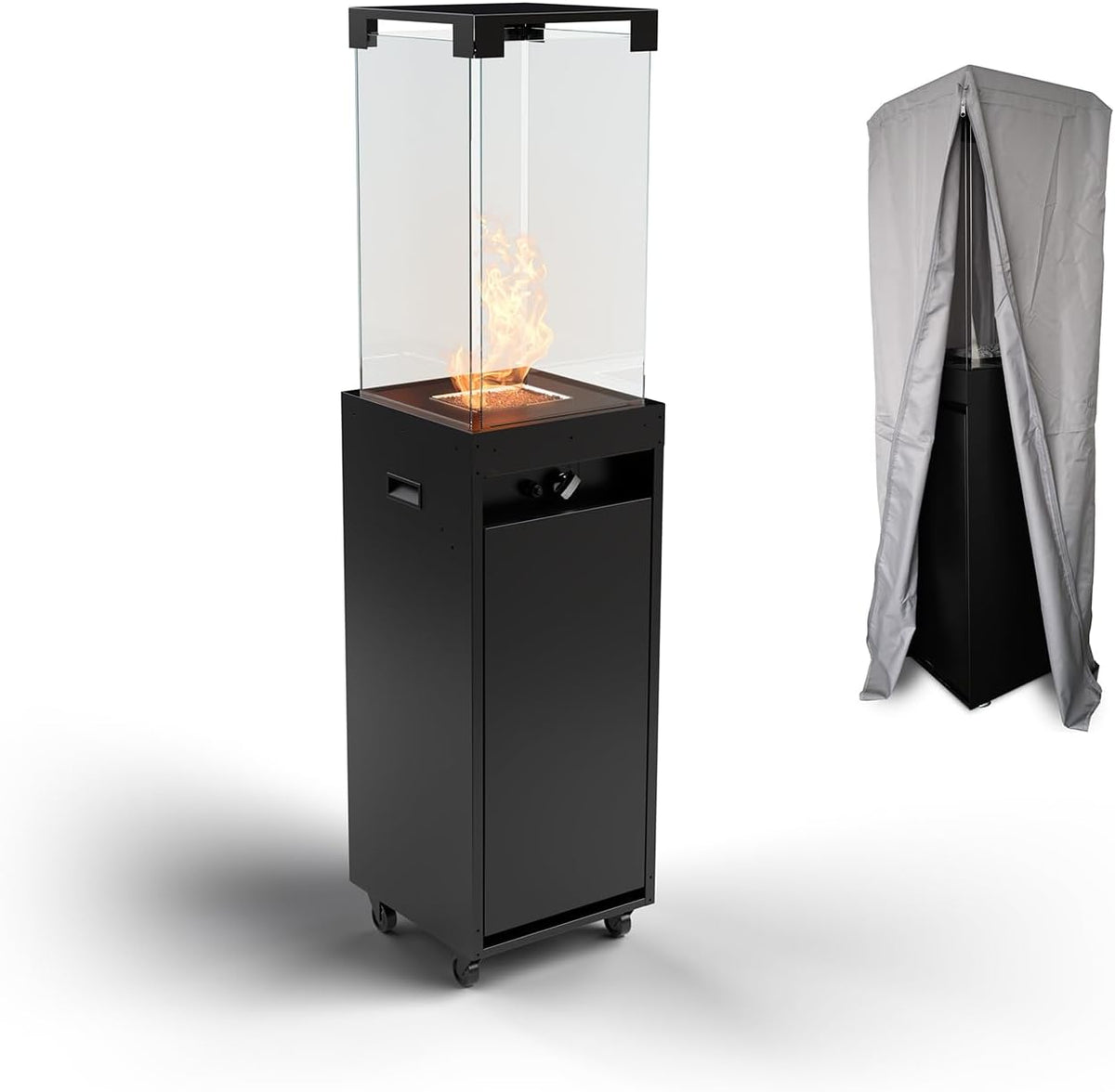Chimeneas de exterior Planika, Faro - Estufas de Exterior de Gas para terraza GPL 8KW 55 Horas, Calentador de Patio, Estufa de propan Exterior