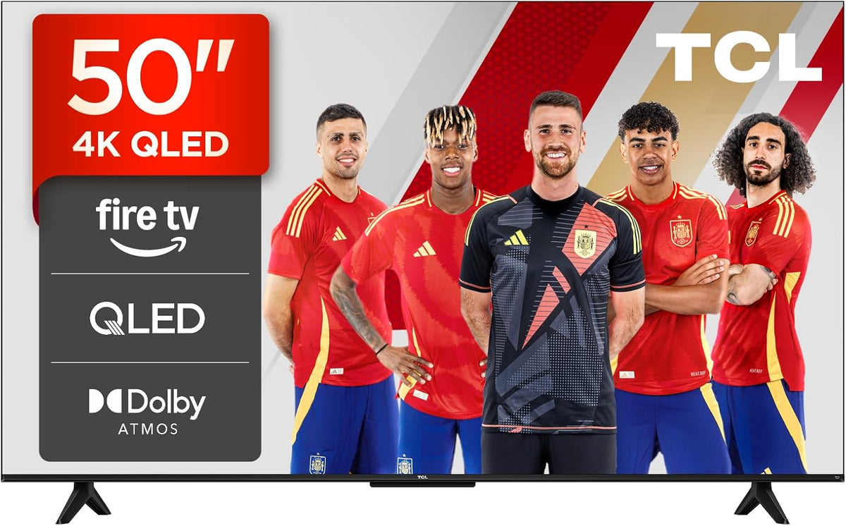 TCL Equipos de home cinema, 50T6C 50 Pulgadas QLED 4K HDR10+ Smart TV con Fire TV, Dolby Atmos