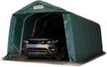 Cobertizos de almacenamiento Carpa Garage 3, 3x7, 2 m PVC 800 N Garaje portátil Cobertizo Compacto de Almacenamiento Refugio 100% Impermeable Verde