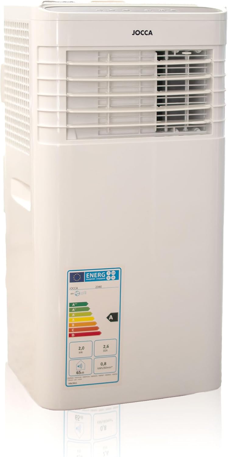 Aire acondicionado portátil Portátil 7000 BTU con Control Remoto/Temporizador 24 Horas/Potencia 785W / Ruido <65 DB/Volumen de Aire 320 M3 por H/Con