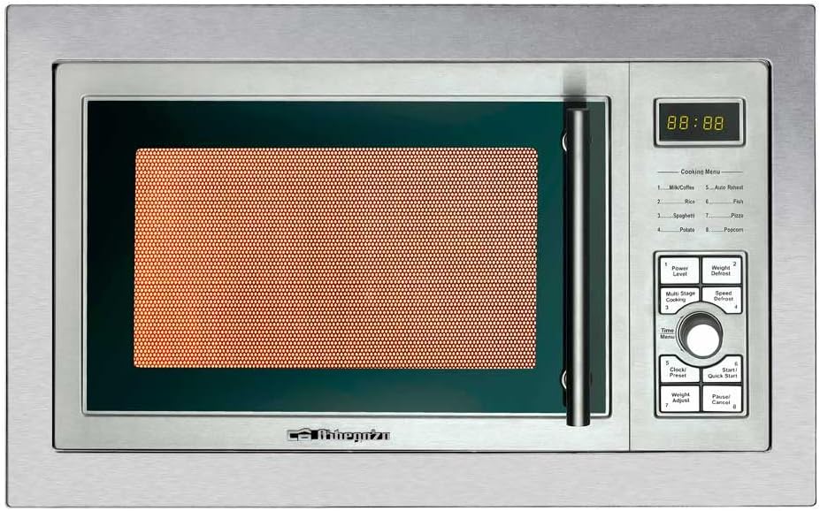 Orbegozo Microondas sencillo, MIG 2325 - Microondas integrable de acero inoxidable, 23 L de capacidad, 9 menús preconfigurados, display digital