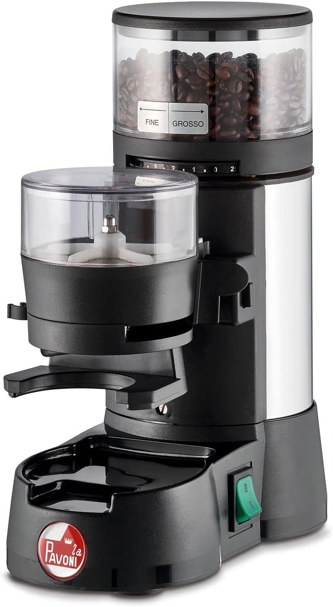 LPGJDL01EU de La Pavoni, molinillos de café manual, Molinillo de café Jolly Dosato, Noir/Argent