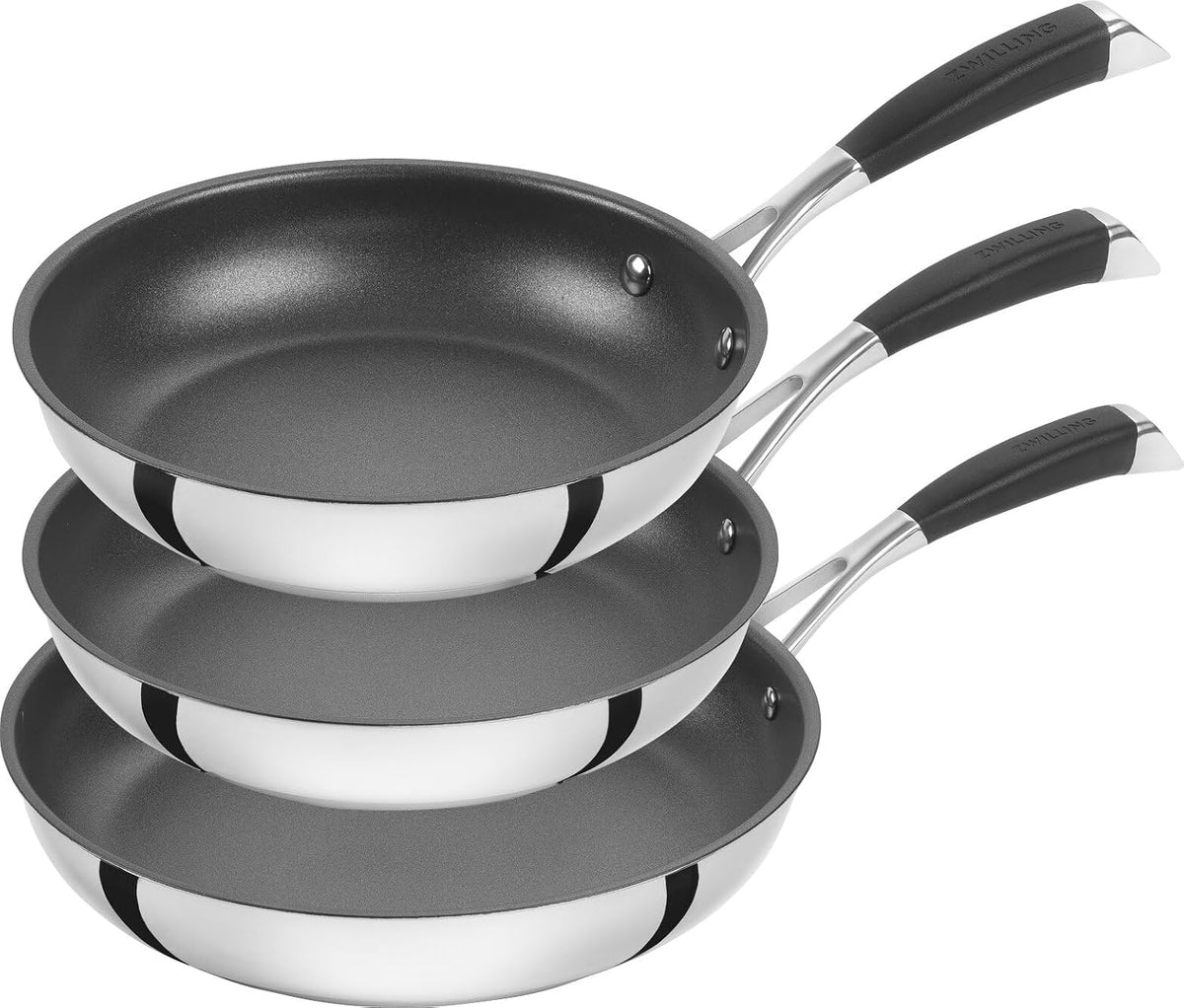 ZWILLING Sartenes para freír, Core Juego de Sartenes 3 Piezas, Revestimiento Cerámico, Inducción