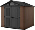Cobertizos de almacenamiento Keter, Caseta Jardin Exterior Resina Stronghold 8x8, 6, 3 m2, Efecto Madera
