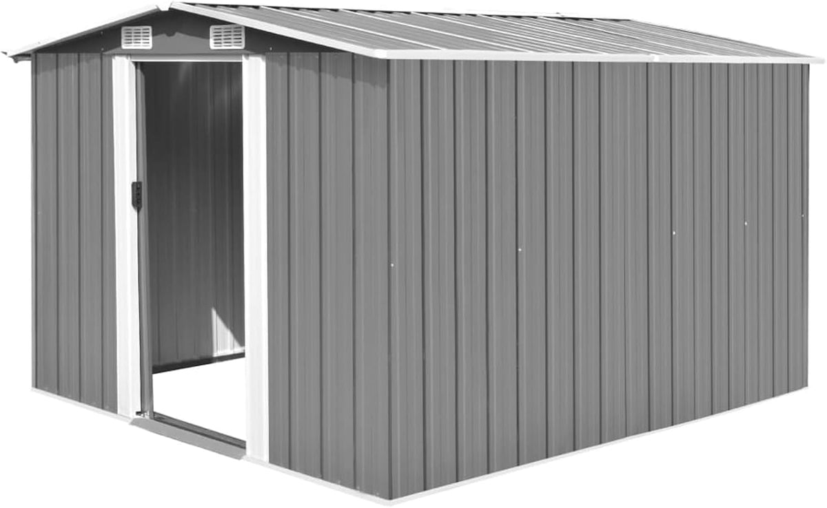 Cobertizos de almacenamiento Gecheer, Caseta de jardín Metal Gris 257x298x178 cm