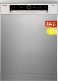EVVO Lavavajillas, 60cm Ancho, Capacidad 14 Cubiertos, Eficiencia C, Programa Media Carga, Sensor Inteligente, Ahorro Programa ECO, 8 Programas