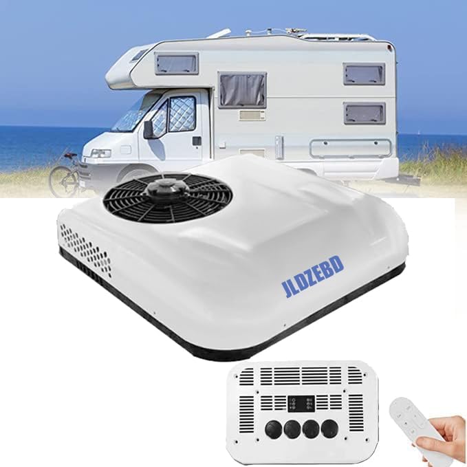 JLDZEBD Aire acondicionado, Autocaravana Aire Acondicionado 12V, Aire Acondicionado Caravana con Refrigerante, Viento Frio/Refrigeración Y Calefacción