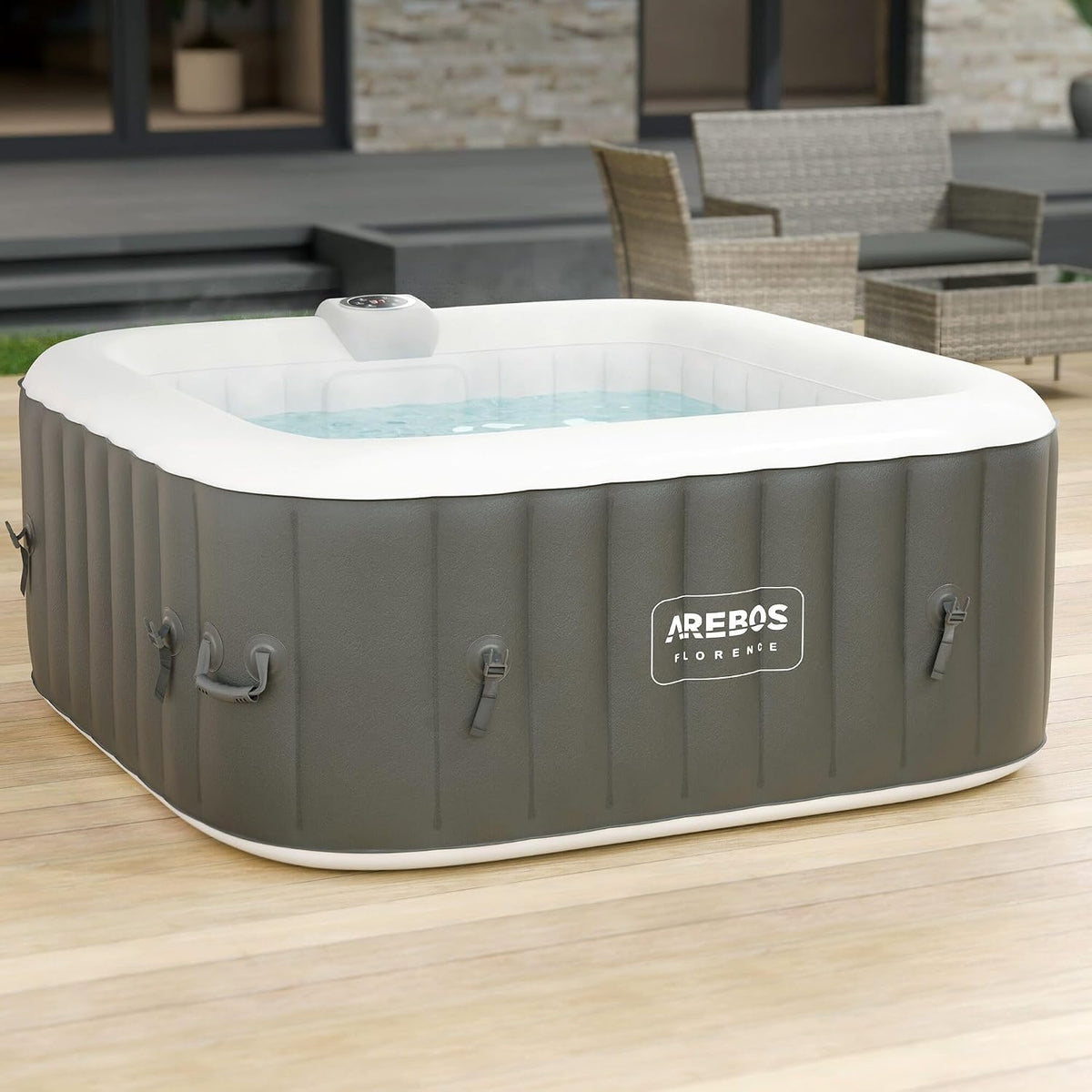 Arebos Bañeras de hidromasaje, SPA Hinchable Piscina de hidromasaje