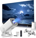 HKOORLAMULS Proyector, S40 Mini Game Projector, 120 Pulgadas Retro Game Console Projector, Portable Video Project Built-in 22000+ Juegos, 4K Smart