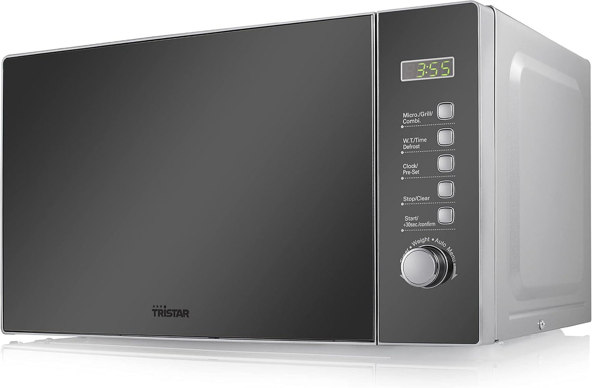 Microondas sencillo MW-2705 - Horno de Microondas, Función Grill, Potencia de 800 - 1000 W, Capacidad de 20 L, Tristar