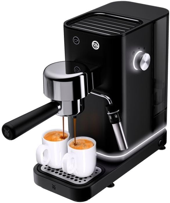WMF Cafeteras combinadas espresso-goteo, Lumero - Máquina de café espresso (1350 W, portafiltros, 3 insertos, para 1, 2 tazas de espresso, también