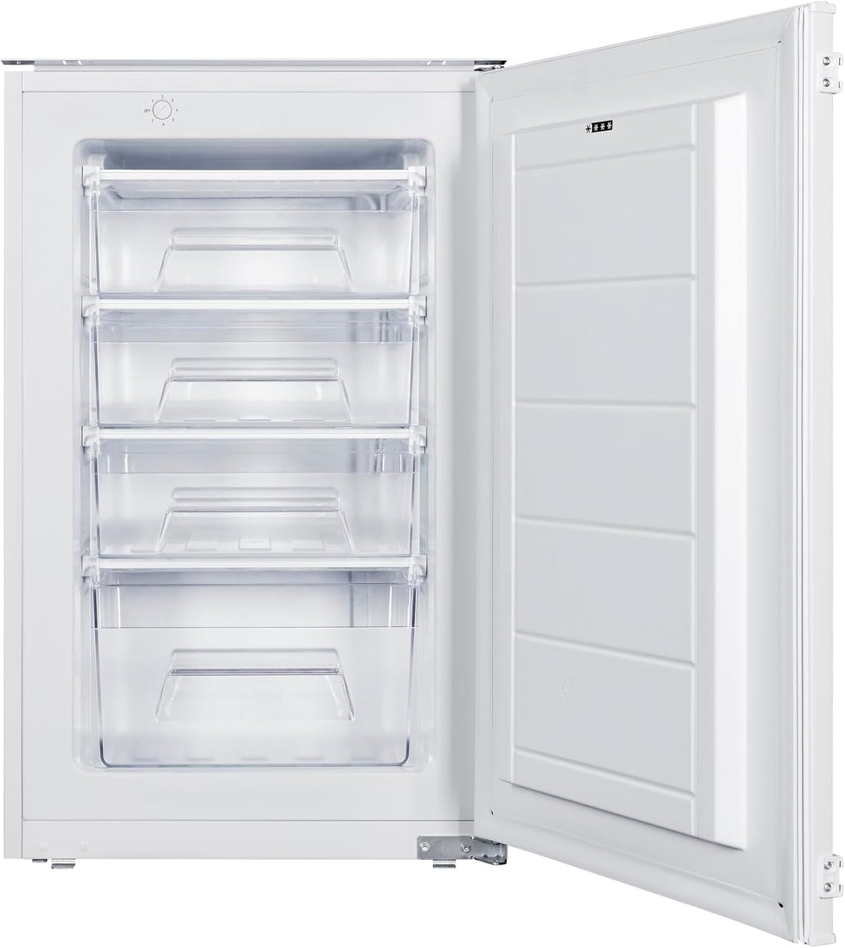 GS88-11 de respekta, congelador horizontal, Armario empotrado para congelador 88 cm /77 L de capacidad, bisagra de puerta intercambiable, 4 cajones
