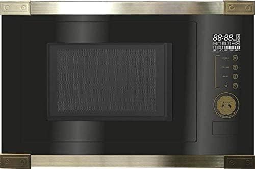 Microondas sencillo EM 2545 AD - Horno de microondas empotrable multifunción, color negro y cristal, 25L, aire caliente parrilla, 21 funciones, patata