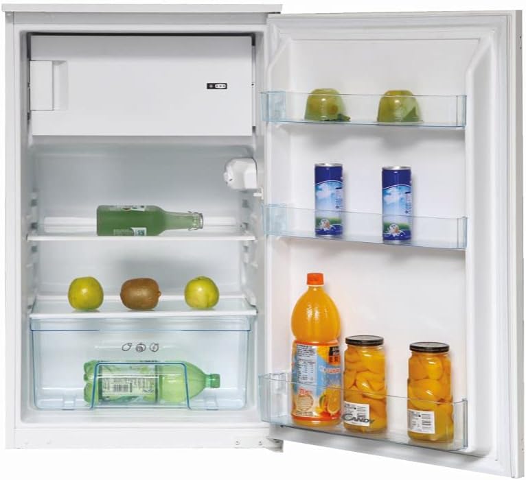 CANDY Frigorífico combi, CM4S59EW - Frigorífico empotrado con congelador I Puerta de arrastre I de una puerta I nicho de 88 cm I 163 litros I