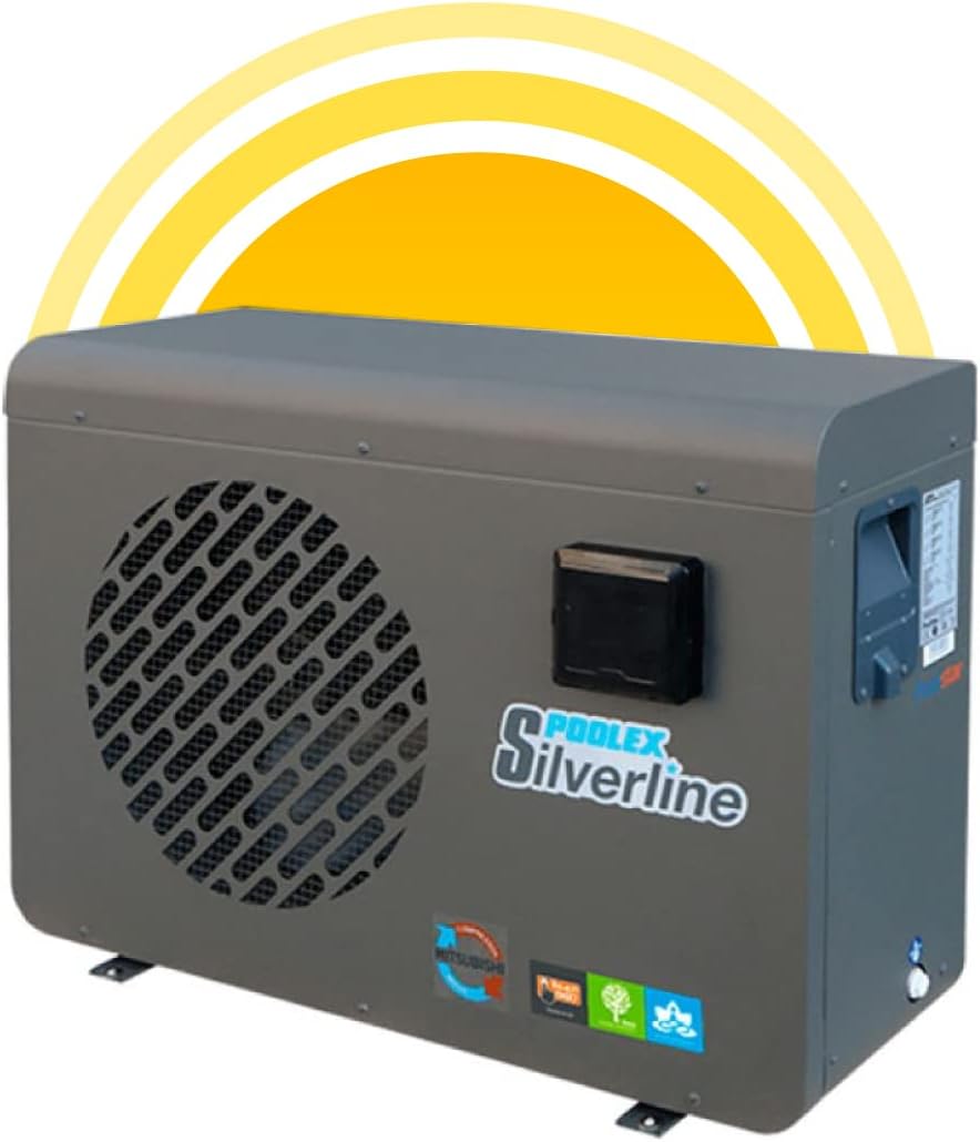 Bombas de calor para piscina de POOLEX, Silverline 90 - Bomba de Calor, Color Gris
