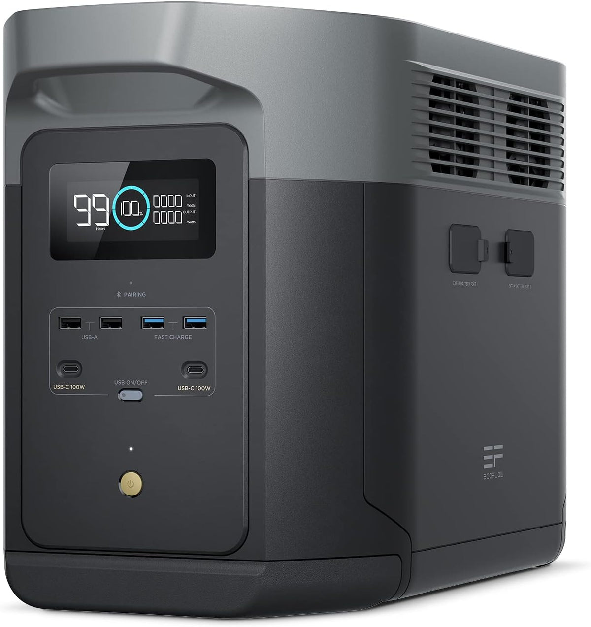 Generador EF ECOFLOW, Estación de energía portátil EcoFlow DELTA 2 Max 2048 Wh, Generador solar