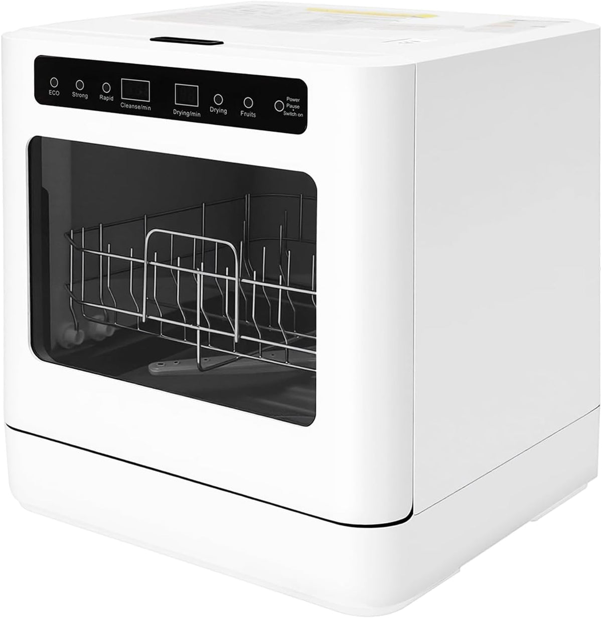Lavavajillas compacto Mini lavavajillas de 6 a 8 dimensiones, portátil de 800 W, con 4 programas, control táctil, mini lavavajillas con conexión de