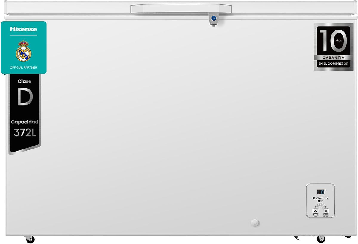 Hisense Congelador horizontal, FT484D4AWLYD - Arcón Congelador, Congelador Convertible, 372L