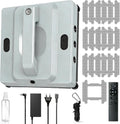 IDAMAKON Robot aspirador, Robot limpiador automático de ventanas 8000 Pa con depósito de agua de 100 ml, 6 boquillas, nebulización de agua, 4 modos de