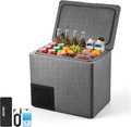 Nevera portátil de VEVOR, para Coche 20 L, Zona Única, Refrigerador para Coche con Compresor 12/24 V CC, Temperatura Ajustable de -10 °C a 10 °C, para
