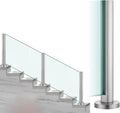 Generic Balaustrada, Poste de barandilla de vidrio de acero inoxidable para barandilla de balcón de 10/12 mm, barandilla de escalera interior, poste