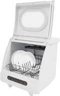 Eieblek Lavavajillas compacto, Mini lavavajillas, 800 W, 5 L, con funciones de desinfección, 5 programas, lavavajillas de mesa individual para