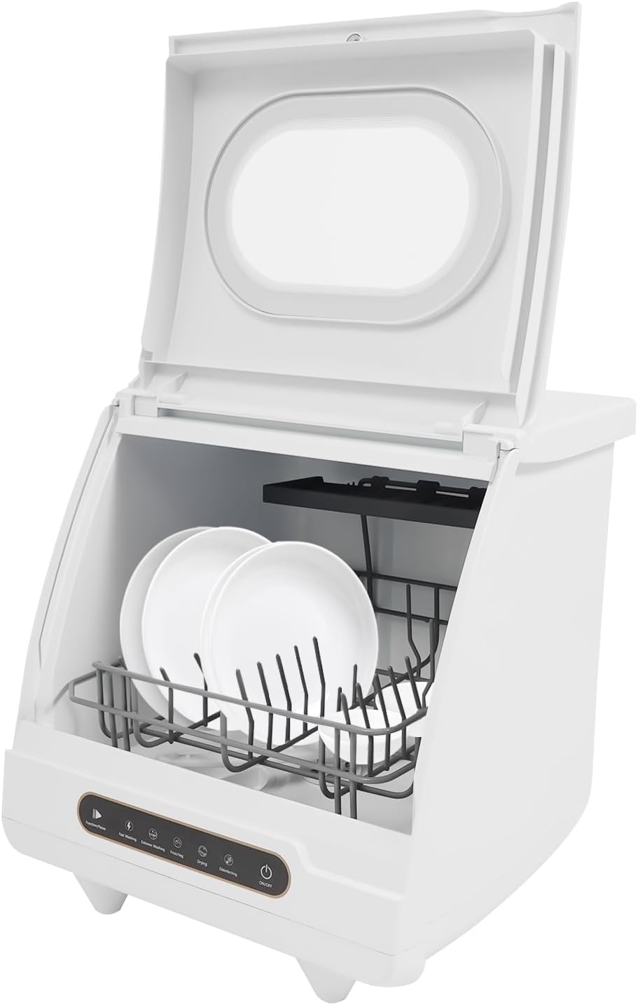 Eieblek Lavavajillas compacto, Mini lavavajillas, 800 W, 5 L, con funciones de desinfección, 5 programas, lavavajillas de mesa individual para