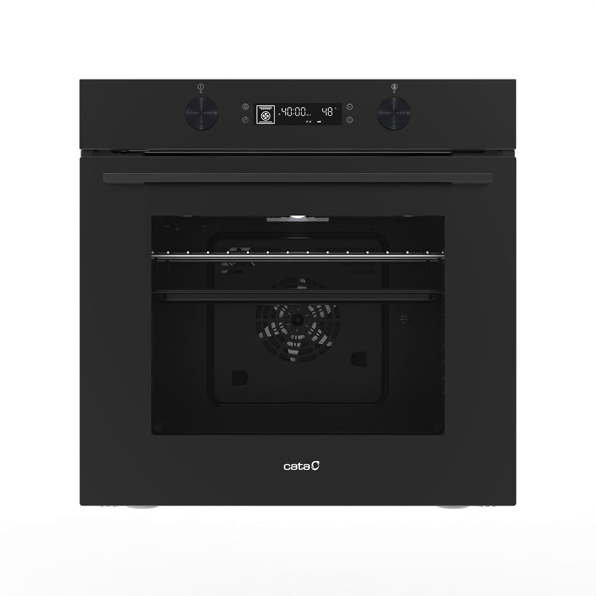 Cata Horno empotrable, MDS 8108 FB Horno Multifunción Digital 60 cm, 73 L, 8 Funciones, Guía Telescópica, Cristal Negro, Clase A