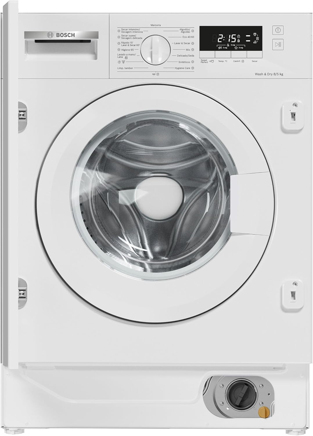 Lavadoras y secadoras todo en uno Bosch, Lavadora-secadora integrable, Serie 4, 8/5 kg, AutoDry, WKD28260ES