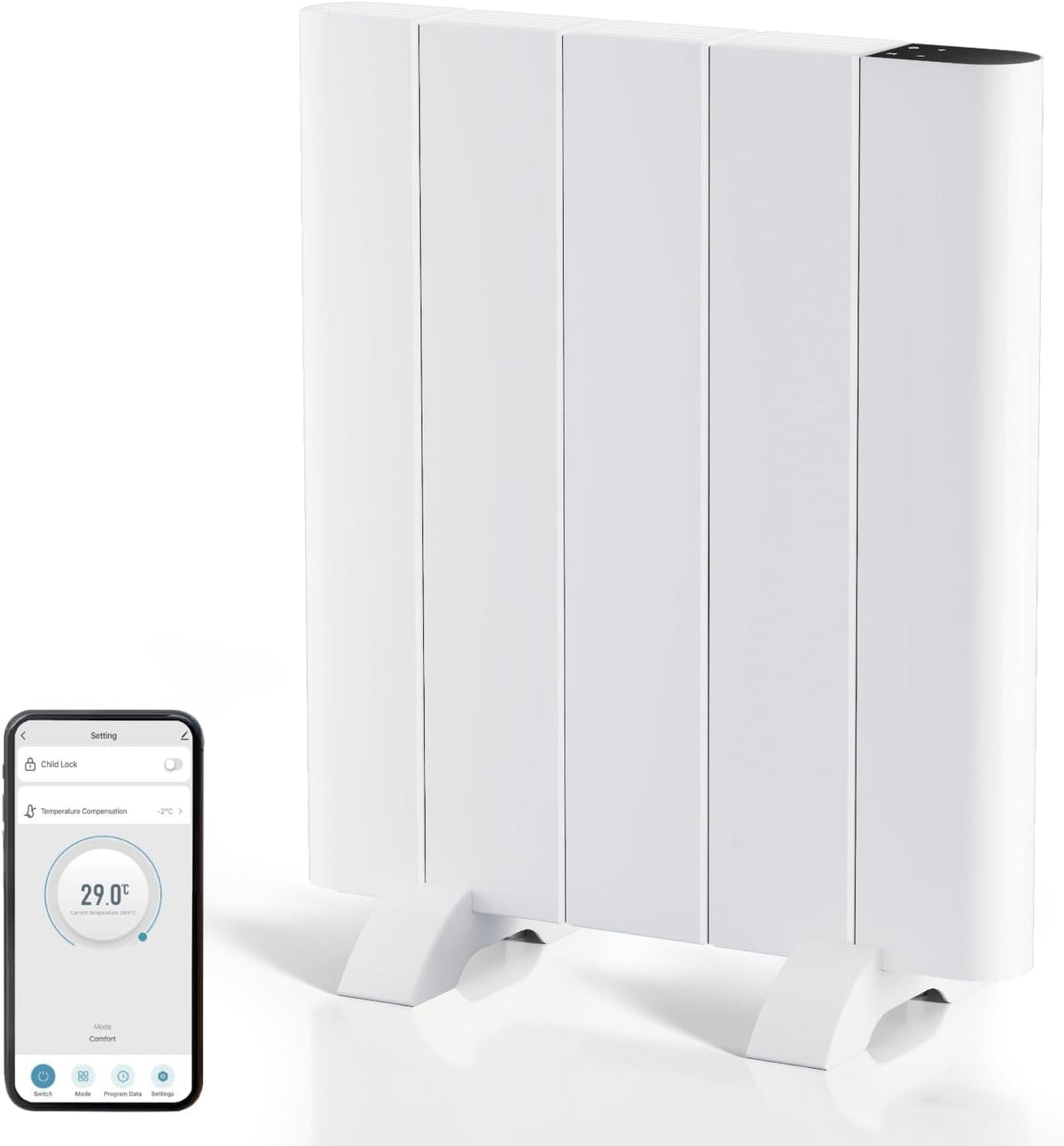 Radiador EMKE, Calefacción eléctrica de 700 W, convector, ahorro de energía, montaje en pared y soporte, radiador eléctrico móvil, calefacción por