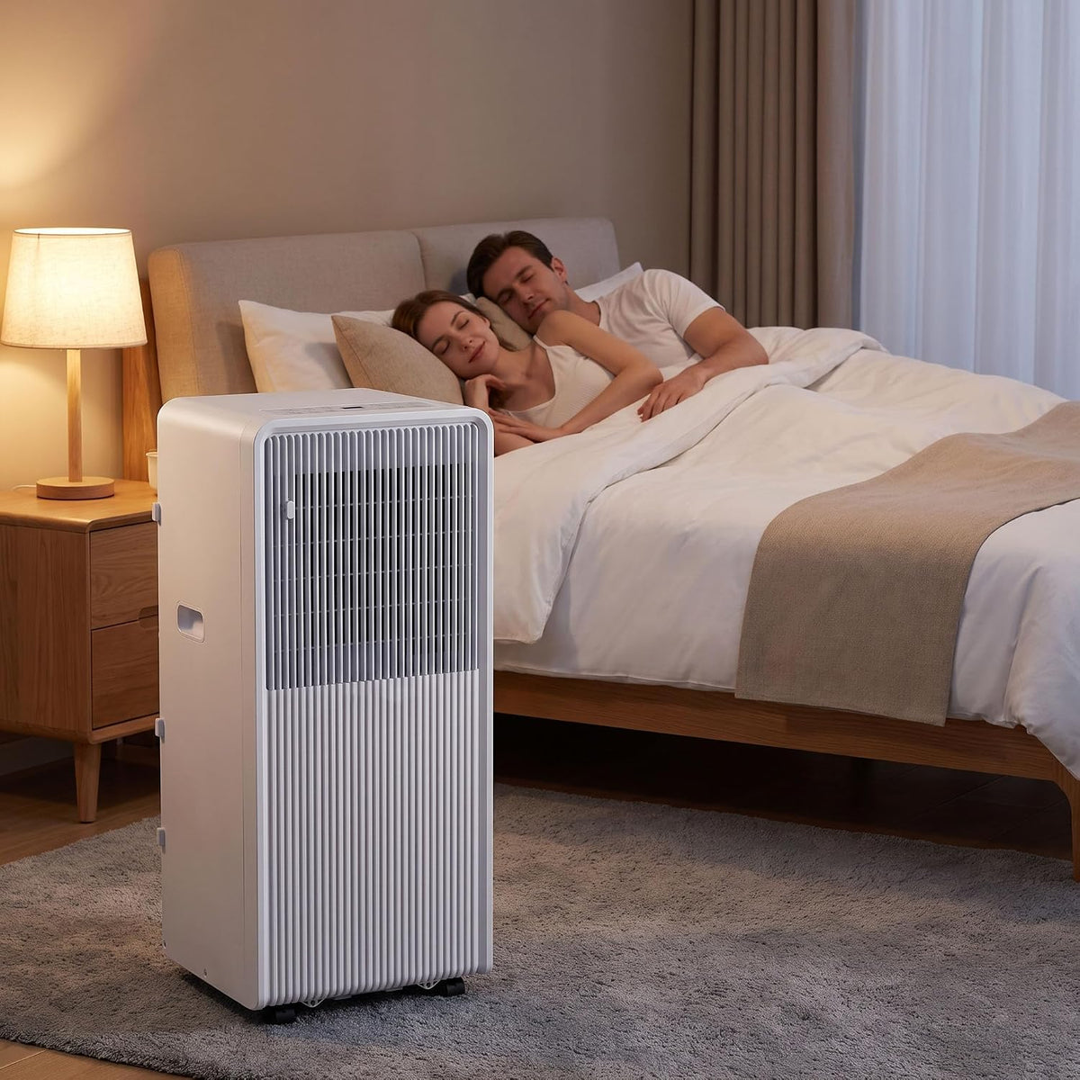 Aire acondicionado portátil de Generic, portátil de 12000 BTU, unidad silenciosa de 48 dB CA con control remoto, kit de ventana, deshumidificador