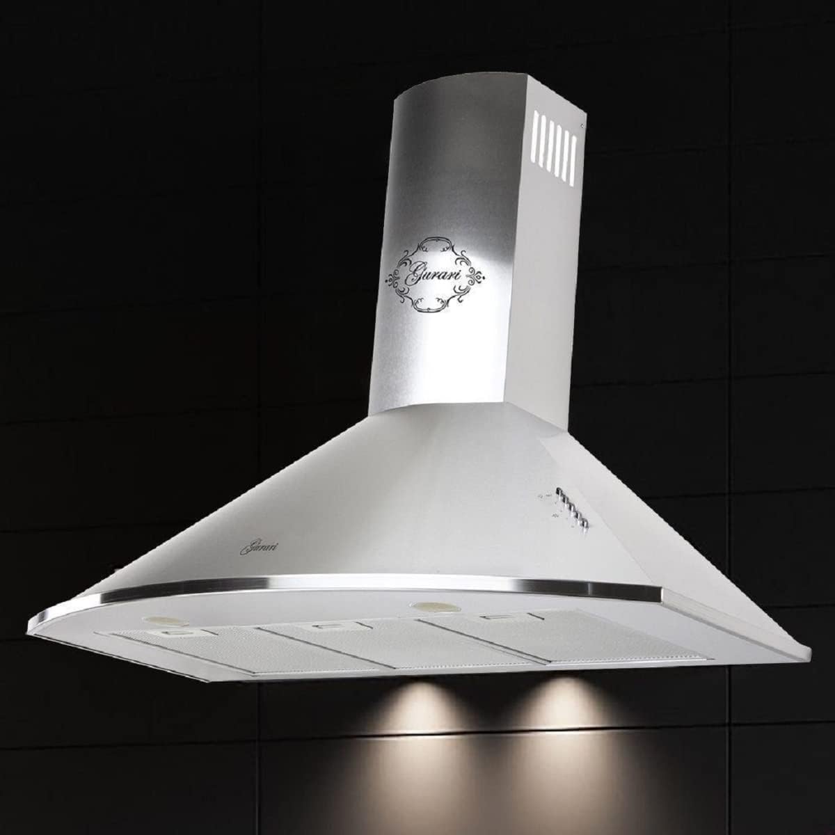 Campana extractora GCH С 046 IS 9 N Campana extractora de 90 cm de acero inoxidable, 1000 m³/h, muy absorbente, 3 niveles, botones de presión, campana