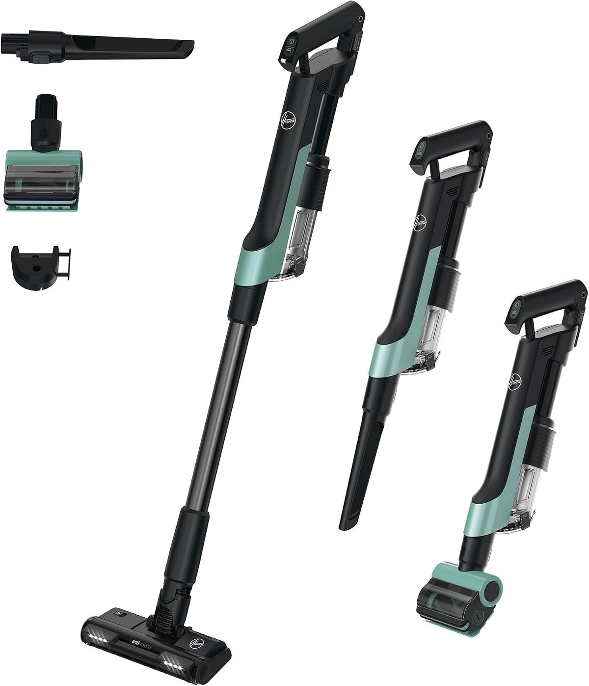 Aspiradoras escoba de Hoover, Aspiradora Escoba Sin Cable Ultraligera, 500 POWERTIME, Compacta el Polvo y Aumenta la Potencia de succión, Cepillo para