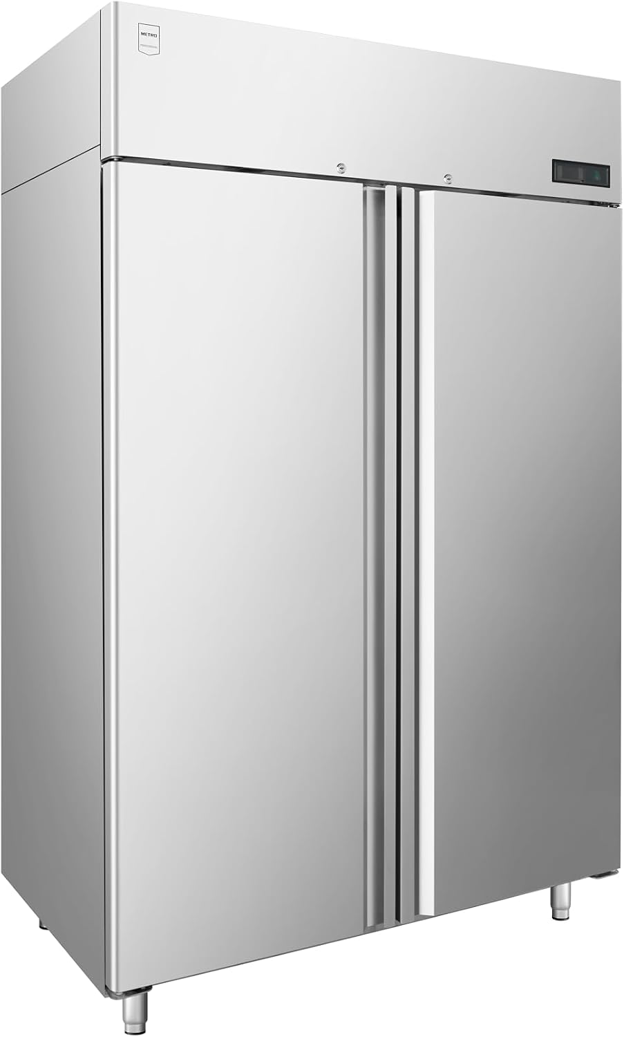 Congelador vertical Congelador Comercial de Doble Puerta GFR21400, Plateado, Acero Inoxidable, 955 L, con Iluminación LED, METRO Professional