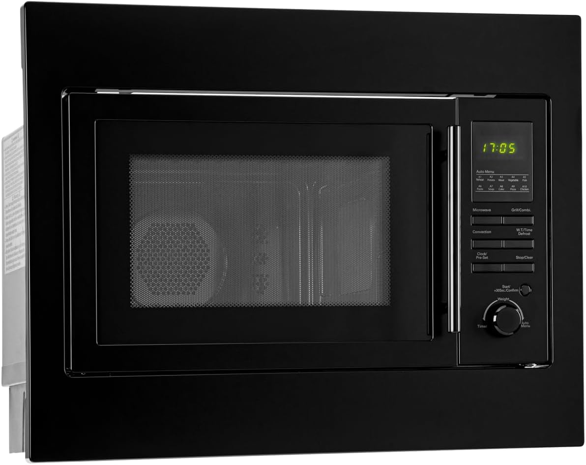 Microondas con grill de Bomann, Microondas empotrable Bomann con grill y convección - 60 cm - Microondas de 900 W - Grill de 1100 W - Convección de
