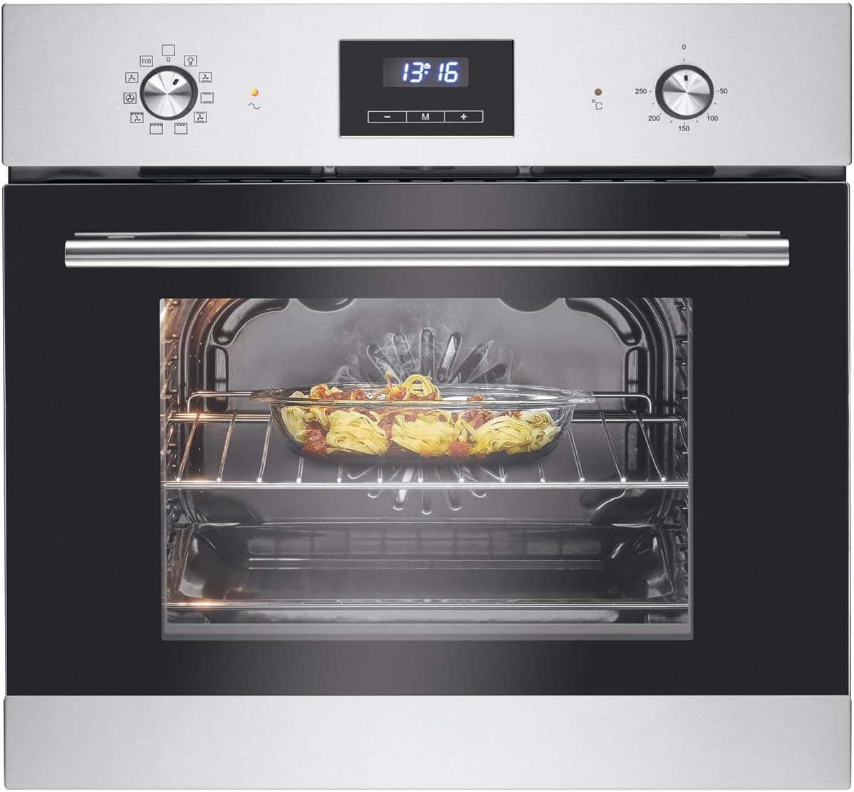 Horno empotrable de Bomann, Bomann® con grill - Convección y calor superior/inferior - Horno de 56 L - Horno con rango de temperatura de 50 °C a 250