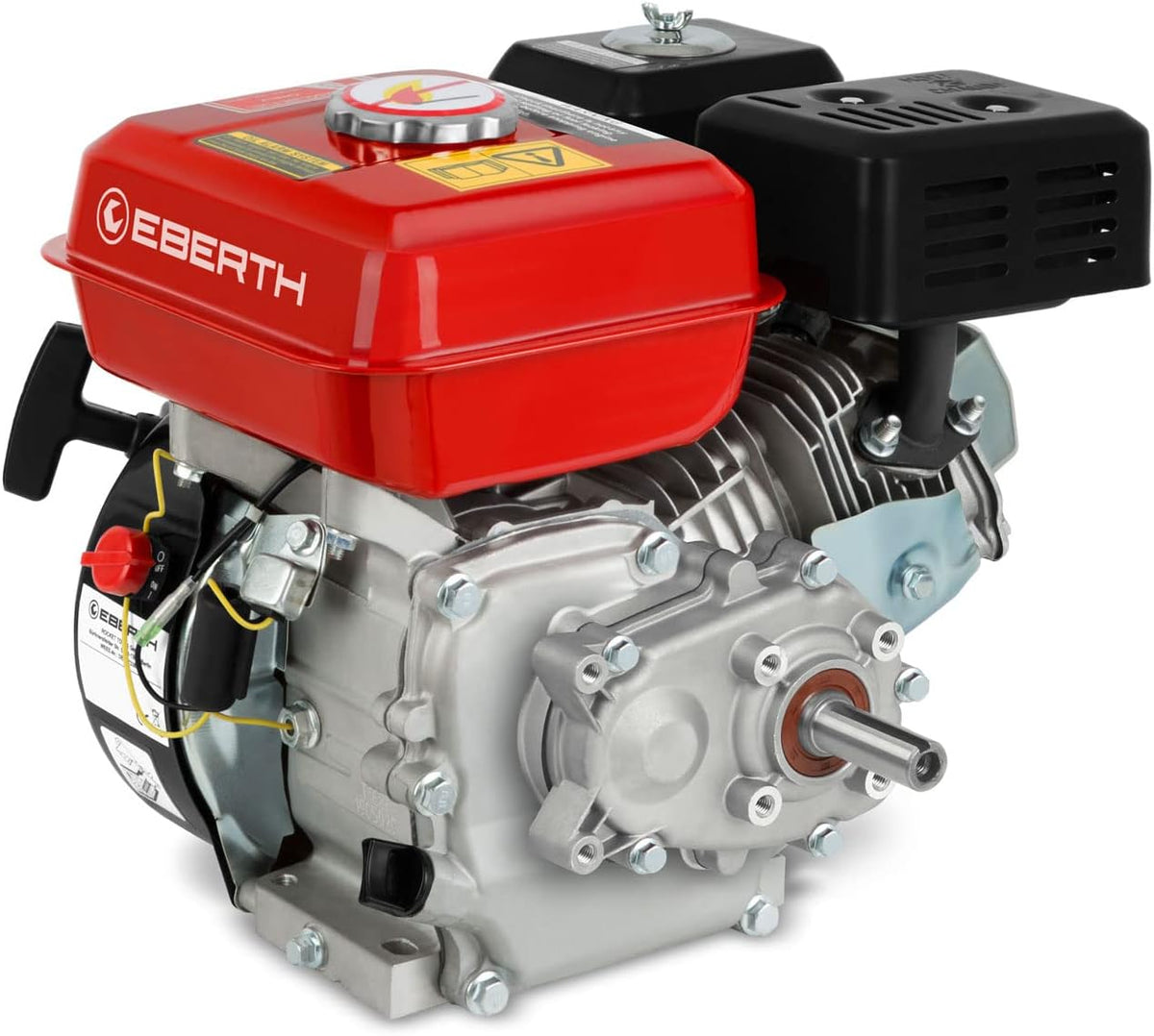 Motores de repuesto de 4 tiempo de EBERTH, Motor de Gasolina 6, 5 CV 4, 8 kW Motor de Kart estacionario con Reductora 2:1, Motor de Gasolina con Eje