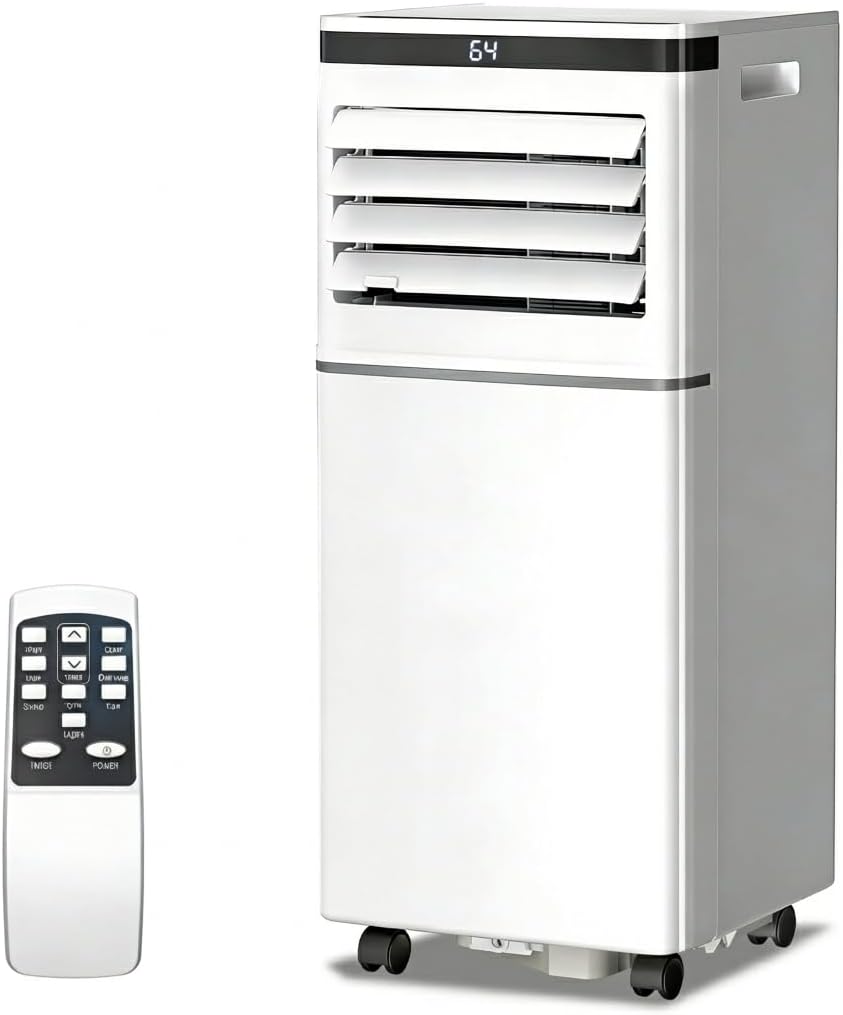 Electactic Aire acondicionado portátil, portátil 8000 BTU, aire acondicionado personal compacto con mando a distancia, termostato ajustable, modo de